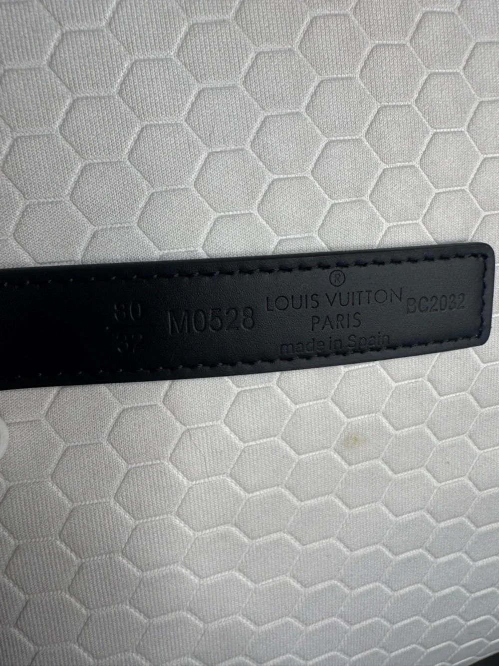 Louis Vuitton Monogram Canvas & Black Leather Belt with Gold LV Buckle - Picture 6 of 6